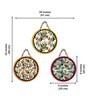 3 Pcs Green Wooden Circle Set Hanging