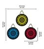 3 Pcs Flowers Wooden Circle Set Hanging