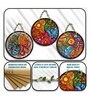3 Pcs Abstract Wooden Circle Set Hanging