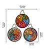3 Pcs Abstract Wooden Circle Set Hanging