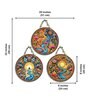 3 Pcs Sun Set Wooden Circle Set Hanging