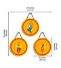 3 Pcs Odissi Wooden Circle Set Hanging