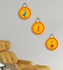 3 Pcs Odissi Wooden Circle Set Hanging