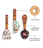 3 Pcsfloral Wooden New Spoons Hanging