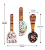 3 Pcsfloral Wooden New Spoons Hanging
