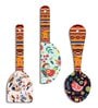 3 Pcsfloral Wooden New Spoons Hanging