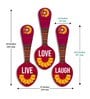 3 Pcs Live Wooden New Spoons Hanging