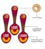 3 Pcs Live Wooden New Spoons Hanging