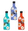 3 Pcs Good Vibe Wooden Bottles Hanging