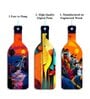 3 Pcs Moon Wooden New Bottles Hanging