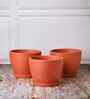3 Pcs Red Terracotta 8.5 Inchs Planters