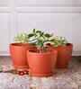 3 Pcs Red Terracotta 8.5 Inchs Planters