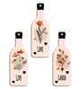 3 Pcs Love Live Laugh Flowers Wooden Bottles Hanging
