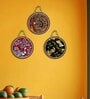 3 Pcs Traditional Birds Wooden Circle Set Hanging