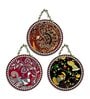 3 Pcs Traditional Birds Wooden Circle Set Hanging