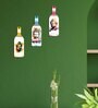3 Pcs Buddhas Wooden New Bottles Hanging