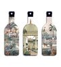 3 Pcs Red Wooden New Bottles Hanging
