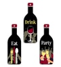 3 Pcs Party Wooden Bottles Hanging