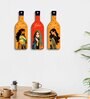 3 Pcs Transparent Wooden New Bottles Hanging
