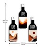 3 Pcs Laugh Love Live Turquoise Wooden Bottles Hanging