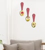 3 Pcs Lotus Wooden New Spoons Hanging