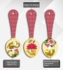3 Pcs Lotus Wooden New Spoons Hanging