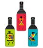 3 Pcs Traditional Wooden Bottles Hanging