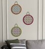 3 Pcs Abstract Wooden Circle Set Hanging