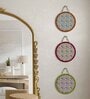 3 Pcs Abstract Wooden Circle Set Hanging