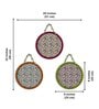 3 Pcs Abstract Wooden Circle Set Hanging