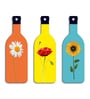3 Pcs Flowers Wooden New Bottles Hanging