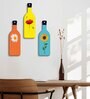 3 Pcs Flowers Wooden New Bottles Hanging