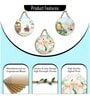 3 Pcs Elephant Wooden Circle Set Hanging