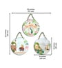 3 Pcs Elephant Wooden Circle Set Hanging