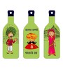 3 Pcs Rajasthani Wooden New Bottles Hanging