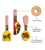 3 Pcs Horse Yellow Wooden New Spoons Hanging