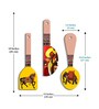 3 Pcs Horse Yellow Wooden New Spoons Hanging