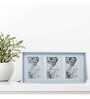 3 Pics Collage Horizontal Silver Photo Frame
