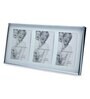 3 Pics Collage Horizontal Silver Photo Frame