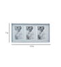 3 Pics Collage Horizontal Silver Photo Frame