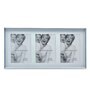 3 Pics Collage Horizontal Silver Photo Frame