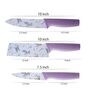 Purple 3-Piece Stainless Steel Kitchen Knife Set Ultra-Sharp Blades (Pack of 3)