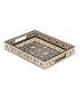 Black Engineered Wood(Set of 3) Serving Tray