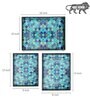 Blue Engineered Wood Rectangle (Set of 3)Serving Tray