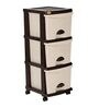 3 Tier 250 Storage Cabinet in Beige & Wenge Colour