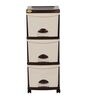 3 Tier 250 Storage Cabinet in Beige & Wenge Colour