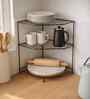 3-Tier Black Heavy Duty Metal Countertop Corner Storage Rack