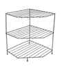 3-Tier Black Heavy Duty Metal Countertop Corner Storage Rack