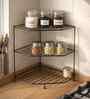 3-Tier Black Heavy Duty Metal Countertop Corner Storage Rack