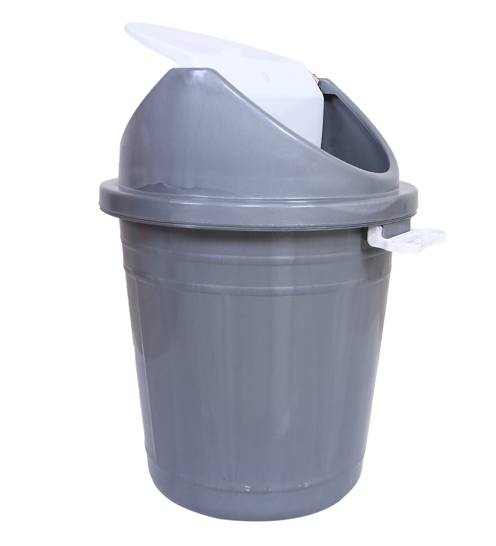 30 Litre Grey Plastic Swing Top Dustbin 